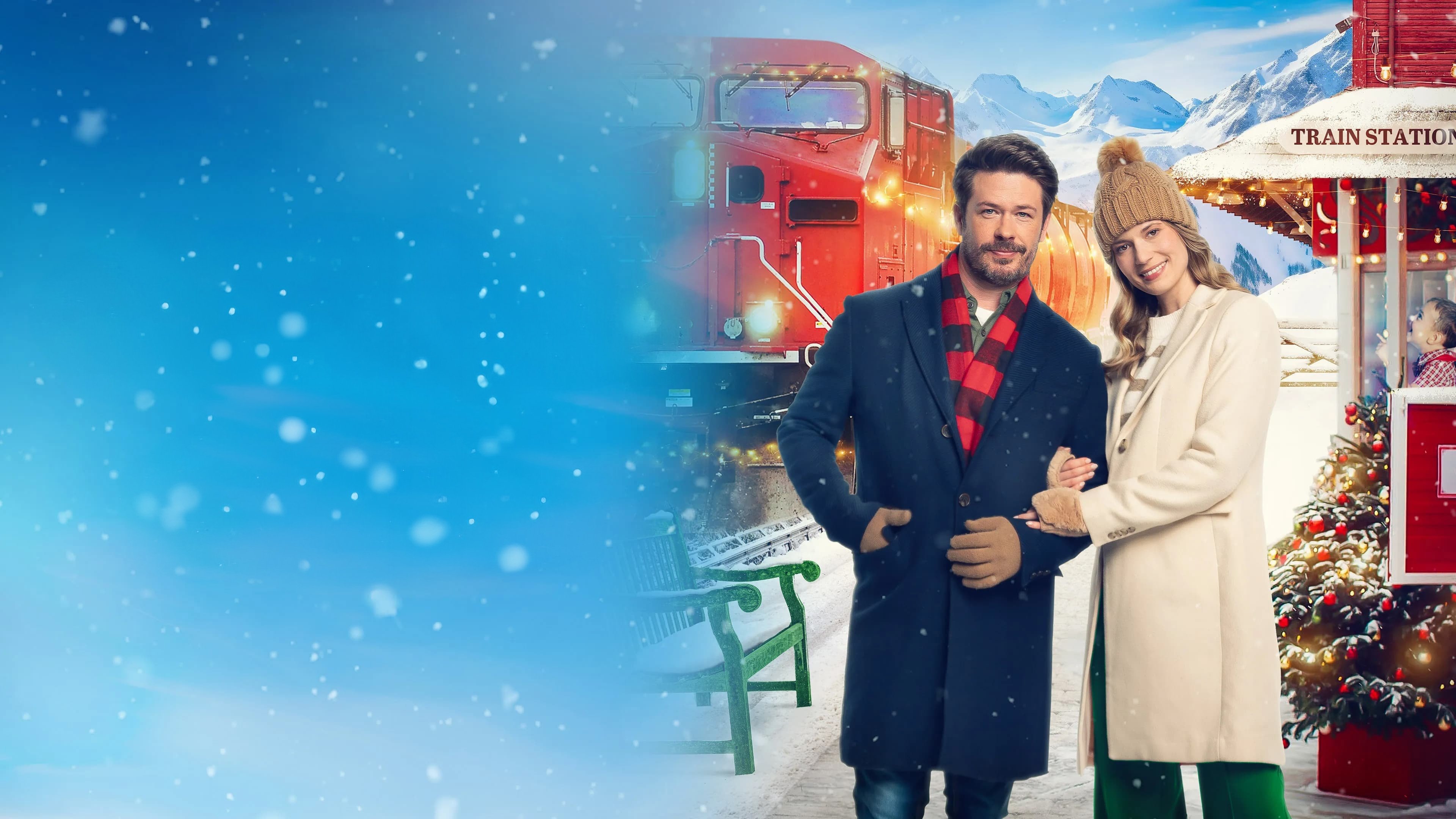 Meet Me at the Christmas Train Parade Background