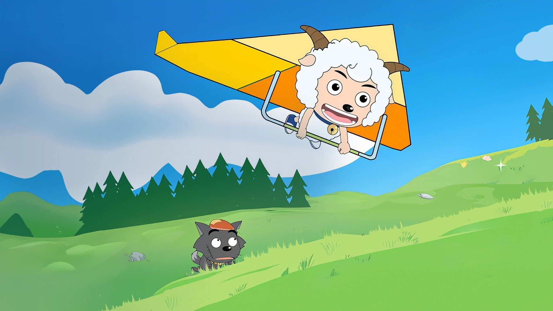 Pleasant Goat and Big Big Wolf Background