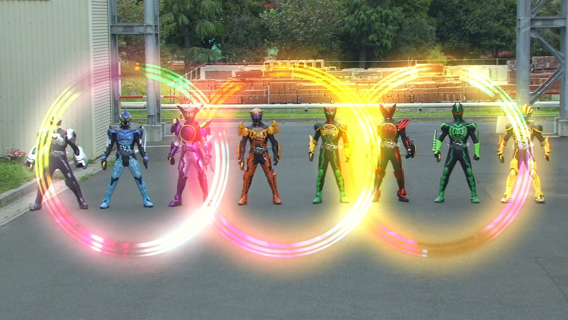 Kamen Rider OOO Wonderful: The Shogun and the 21 Core Medals Background
