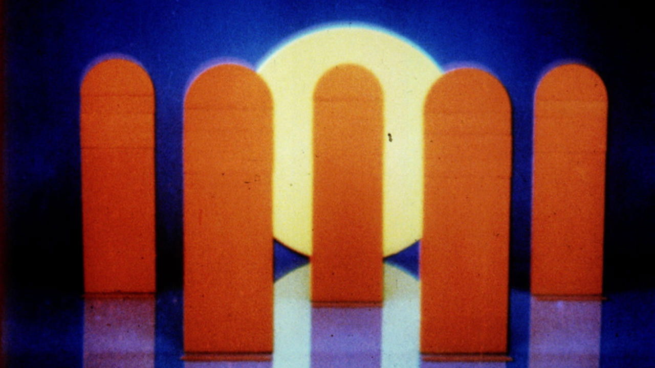 Composition in Blue Background