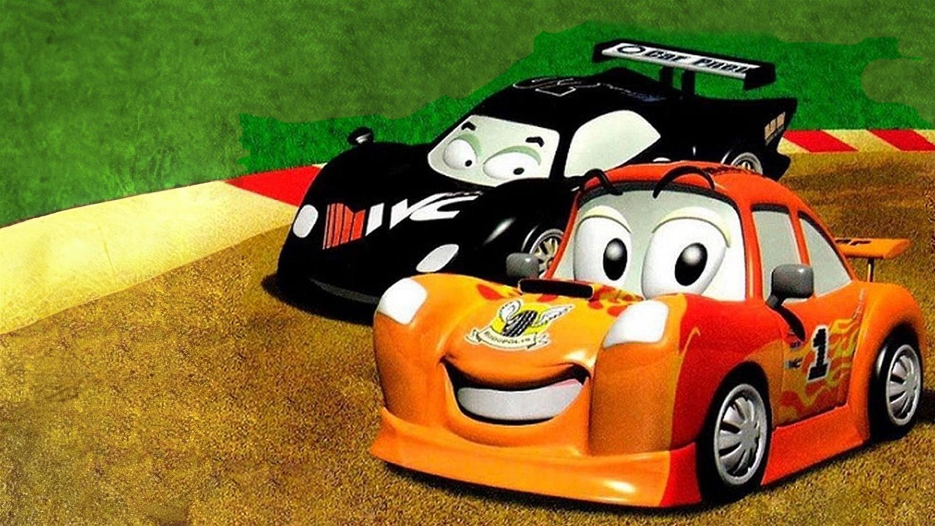 The Little Cars in the Great Race Background