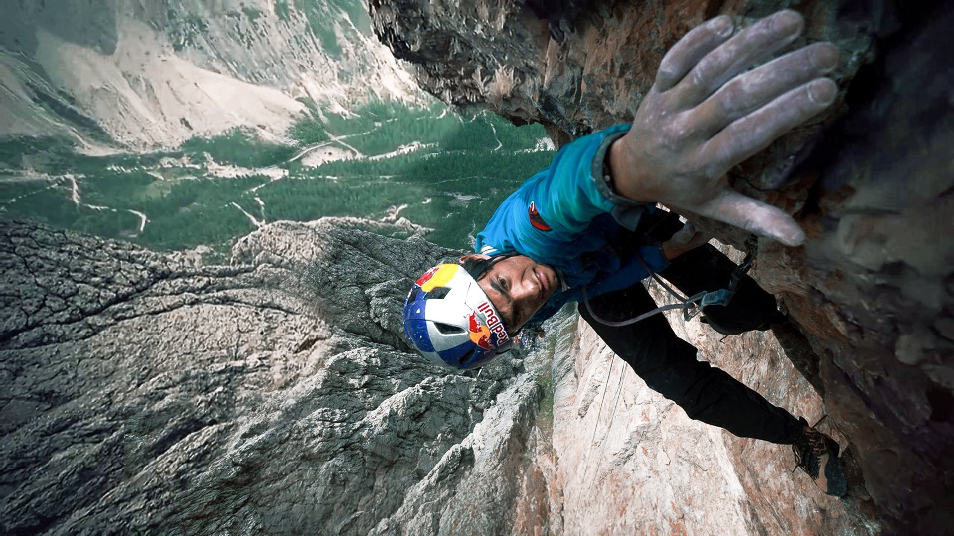 David Lama - Off Limits On Rock and Ice Background