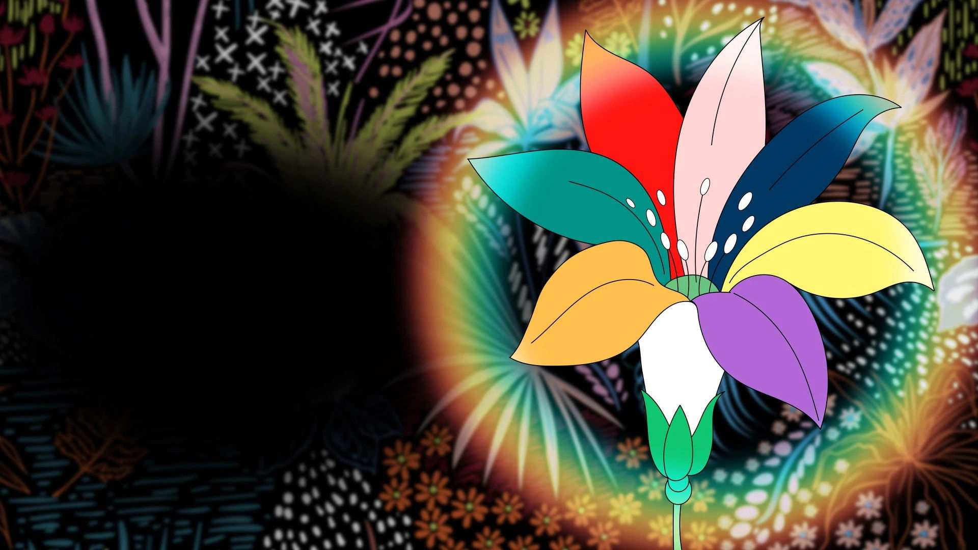 The Flower with Seven Colours Background