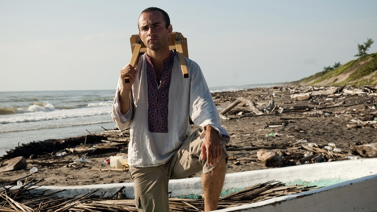 Human with a Stool Background