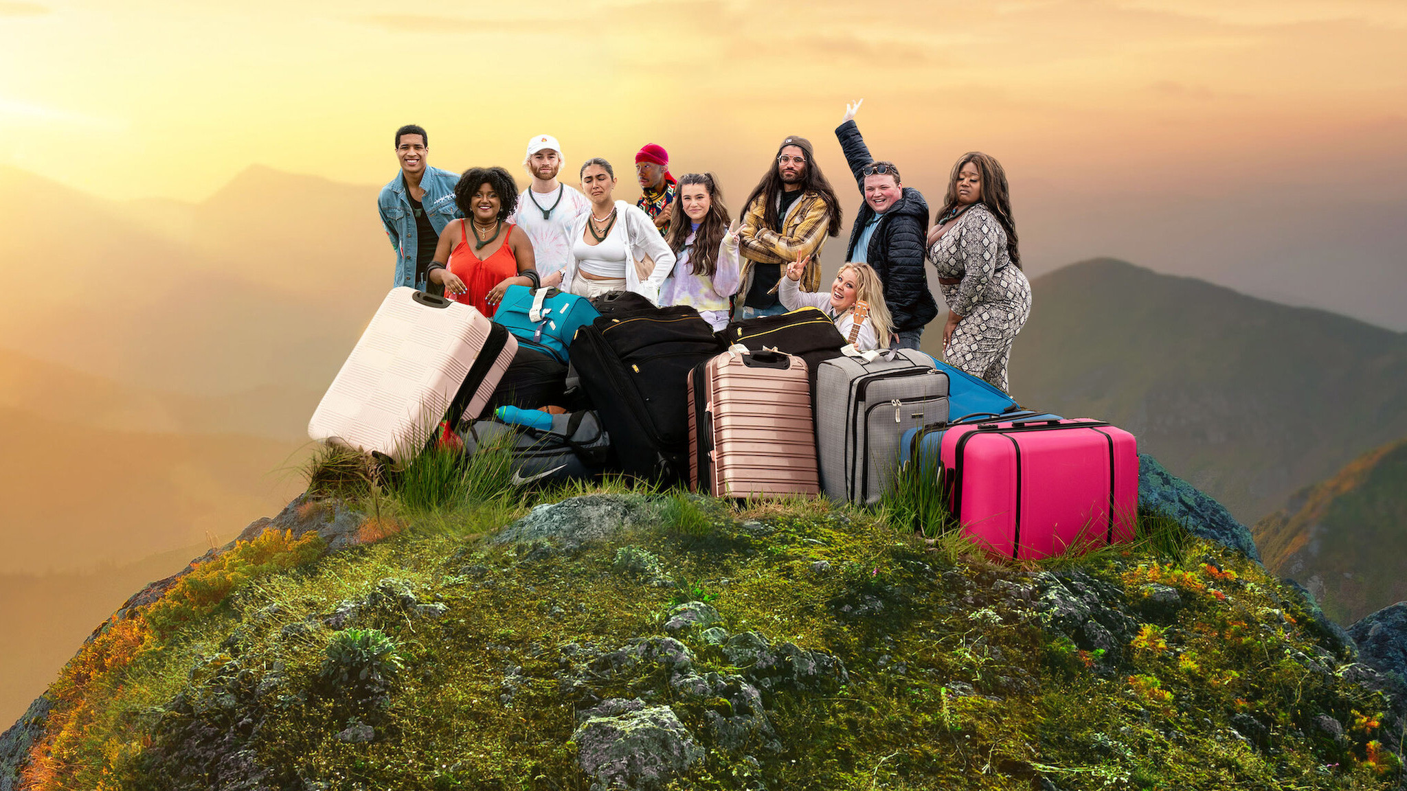 Snowflake Mountain Background