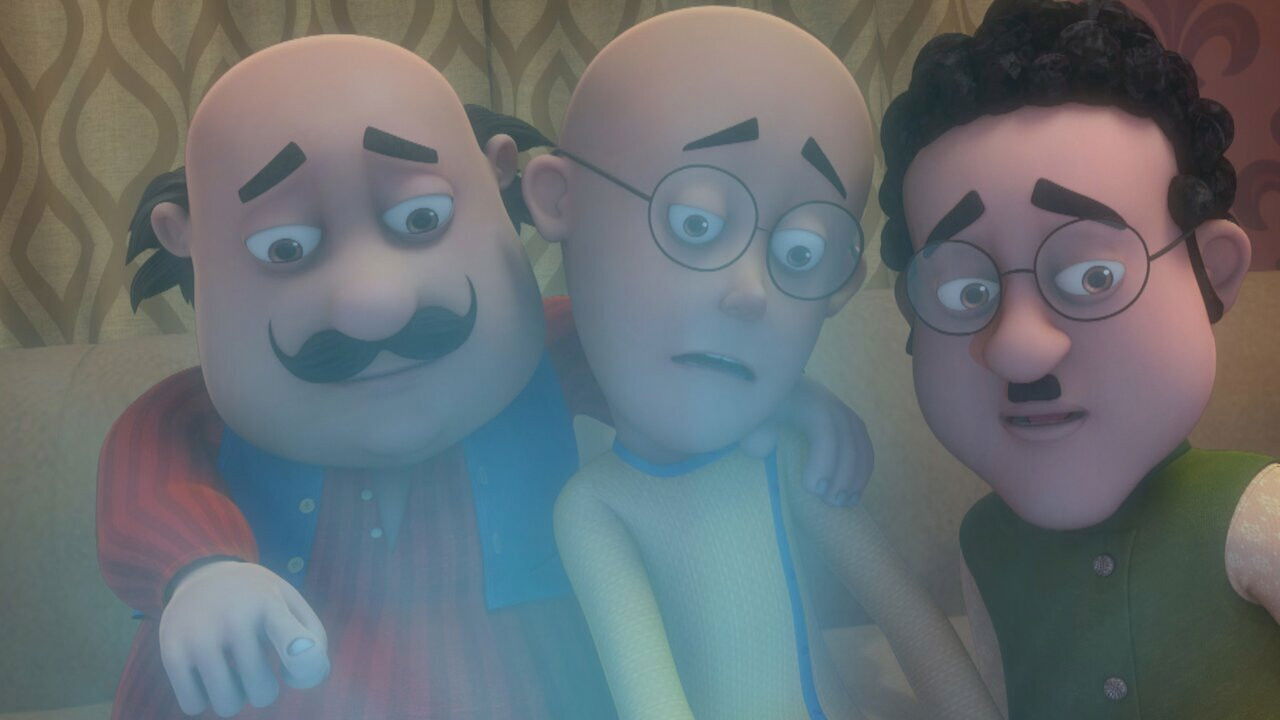 Motu Patlu in the Game of Zones Background